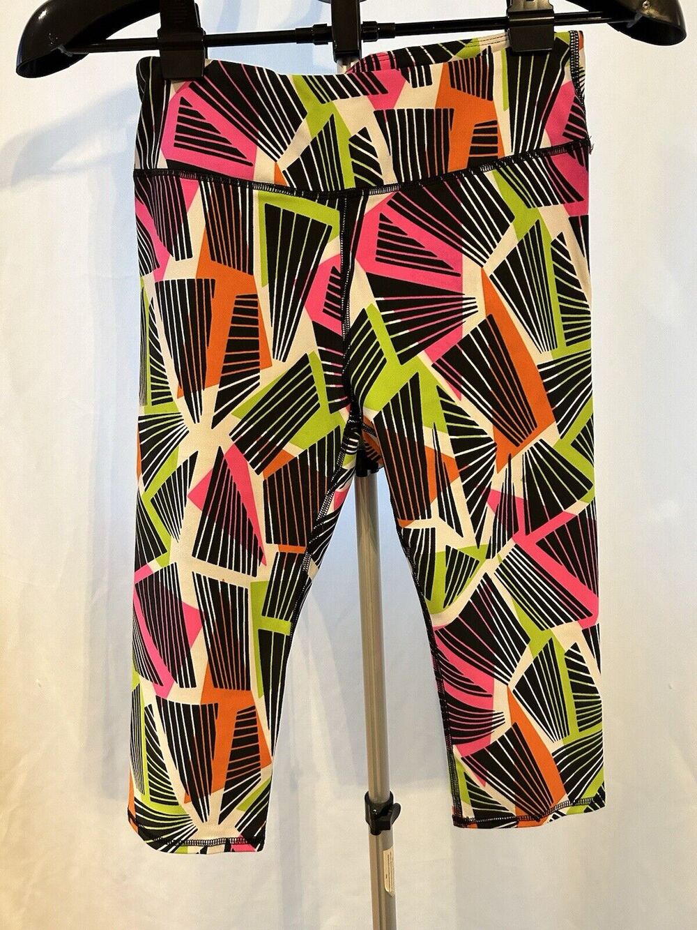 NWT Fabletics Salar Crop Women's size S Lime Green/ Pink/ Orange